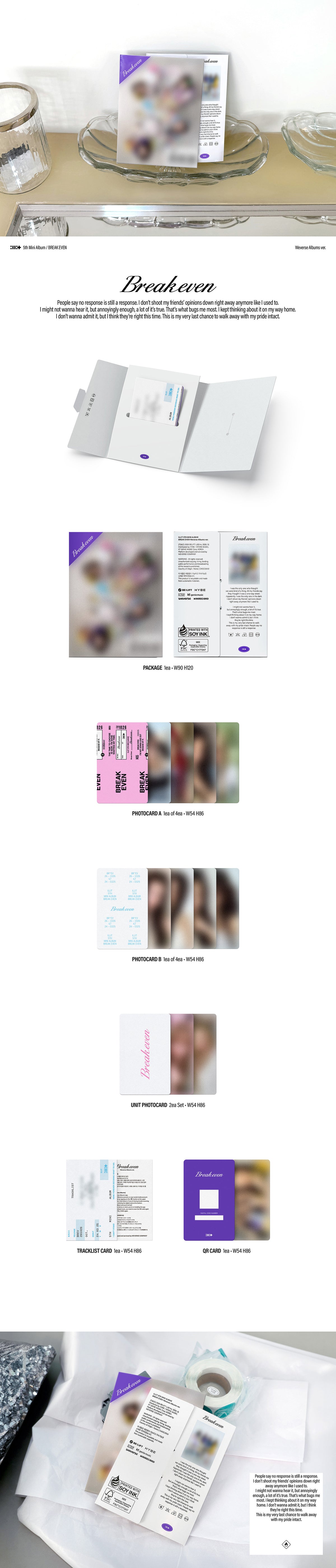 [PREORDER] ILLIT [BREAK EVEN] Weverse Albums ver