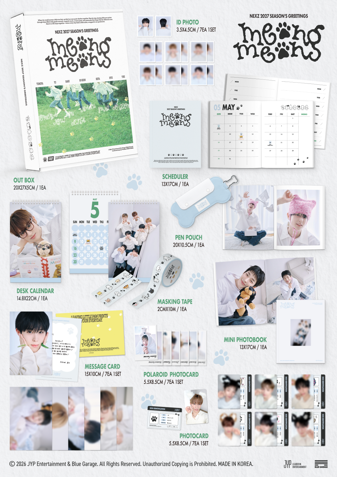 [PREORDER 13/10 CLOSED] NEXZ [meong meong] 2027 SEASON’S GREETINGS