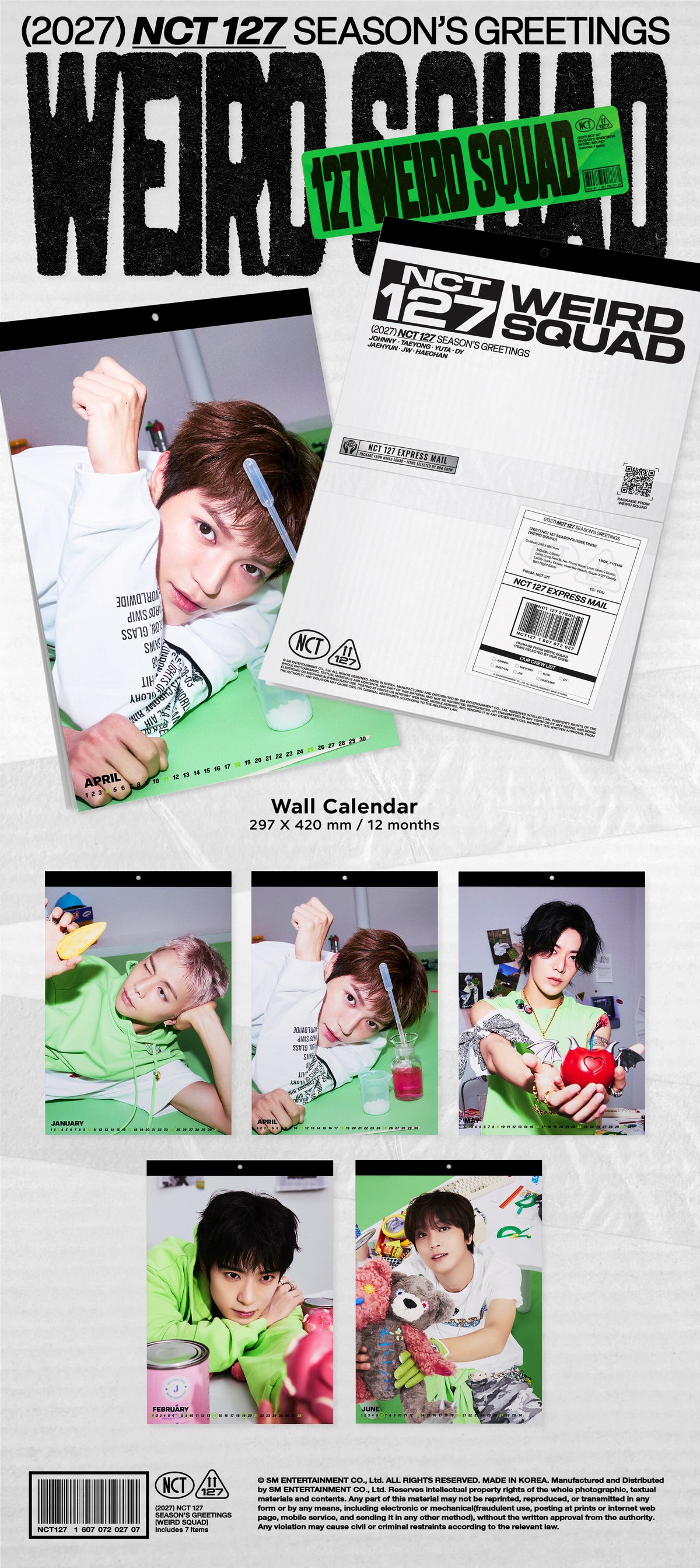 [PREORDER 18/10 CLOSED] NCT 127 [WEIRD SQUAD] 2027 SEASON’S GREETING SET