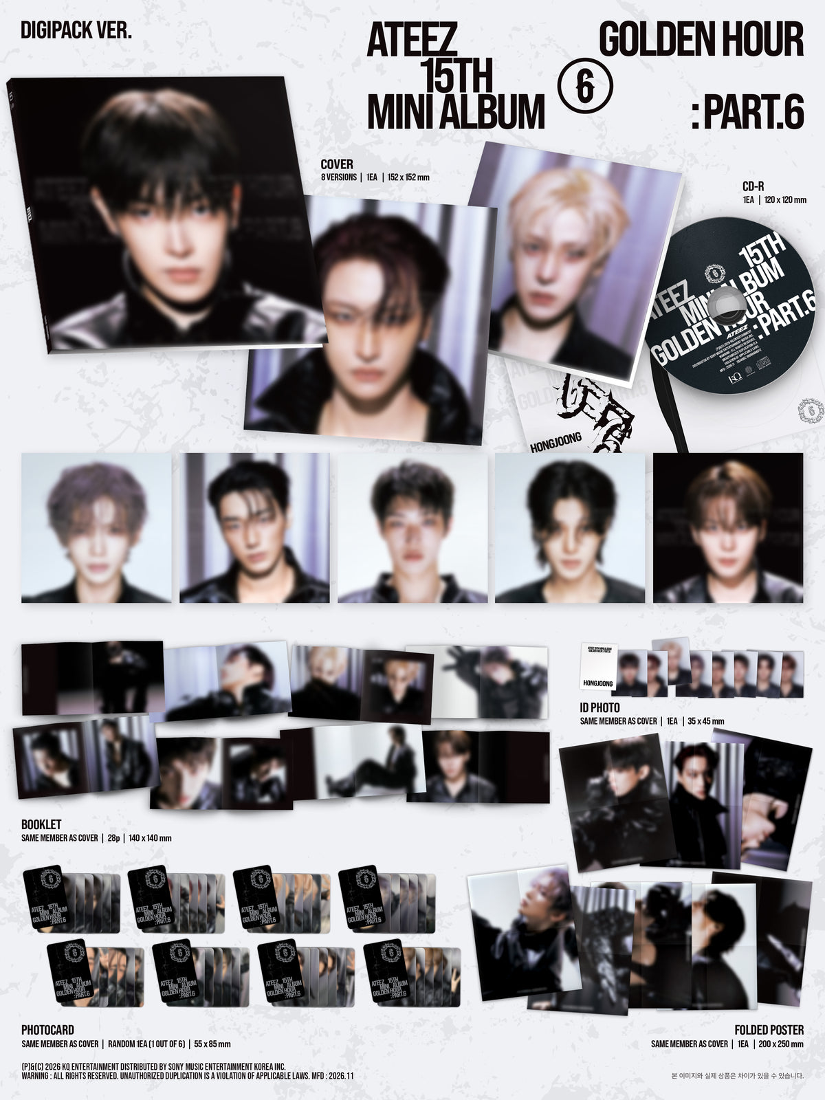 [PREORDER] ATEEZ [GOLDEN HOUR : Part.6] DIGIPACK VER