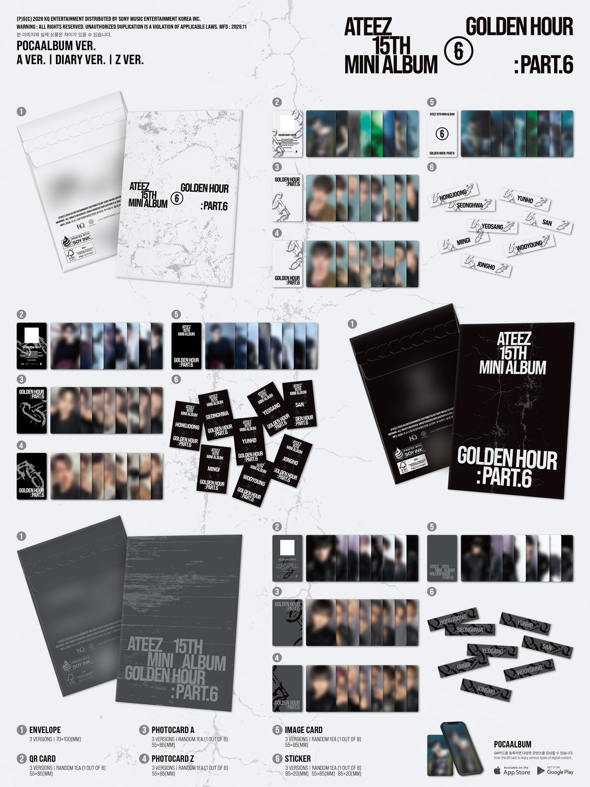 [PREORDER] ATEEZ [GOLDEN HOUR : Part.6] POCAALBUM
