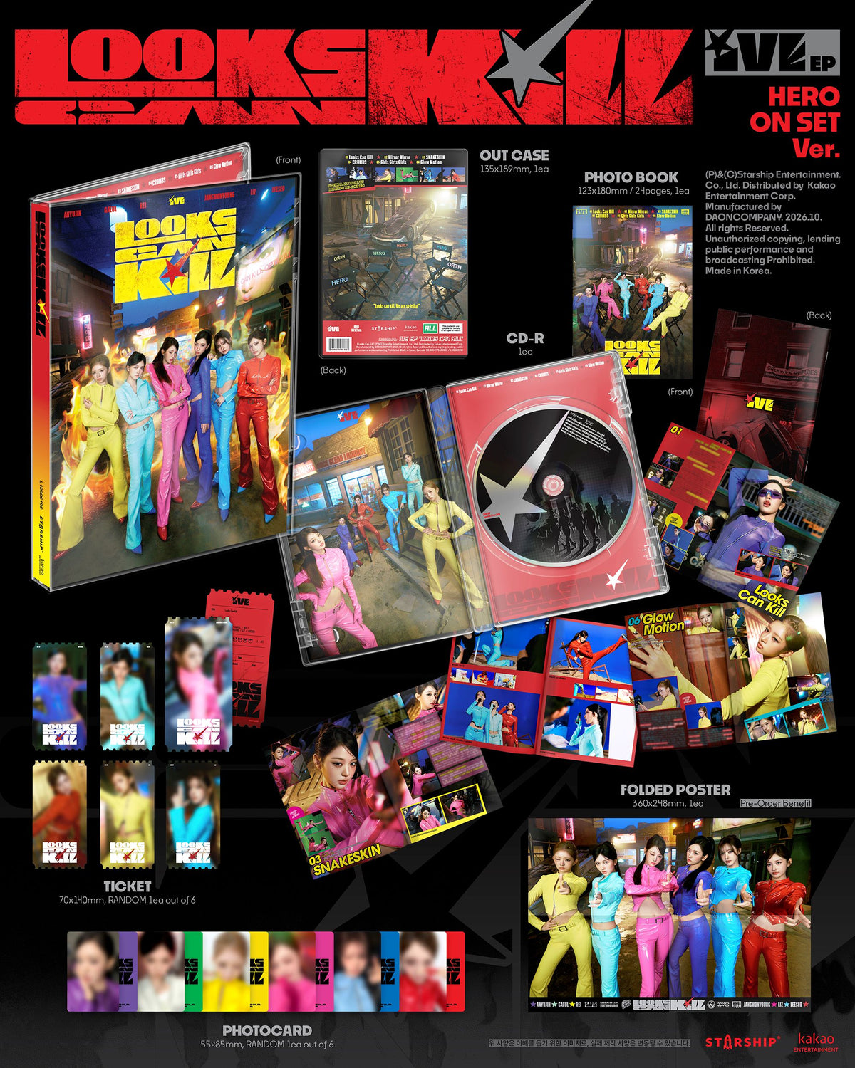 [PREORDER] IVE [ Looks Can Kill] HERO ON SET ver