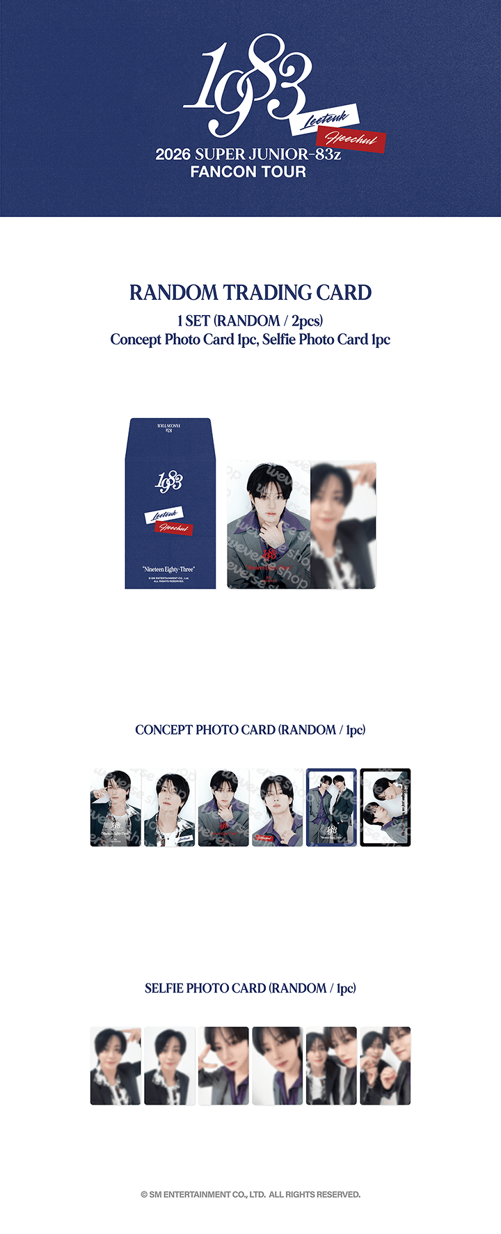 [PREORDER 27/7 CLOSED] SUPER JUNIOR-83z <FAN-CON TOUR [1983] IN SEOUL> RANDOM TRADING CARD