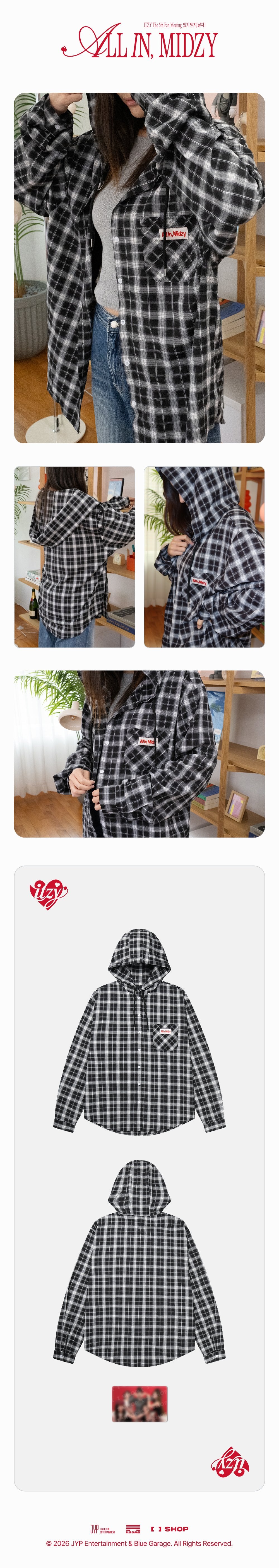 [PREORDER 16/8] ITZY <ALL IN, MIDZY> HOODIE SHIRT (79 POINTS)