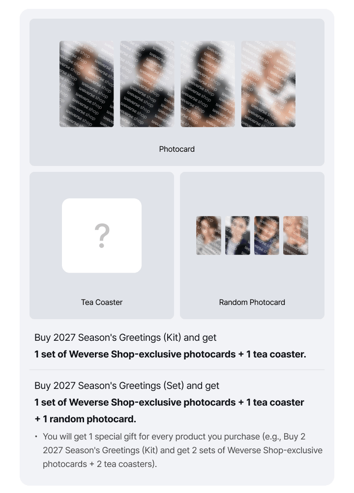 SHINee [THE AMP ROOM] 2027 SEASON’S GREETINGS SET WEVERSE SHOP POB