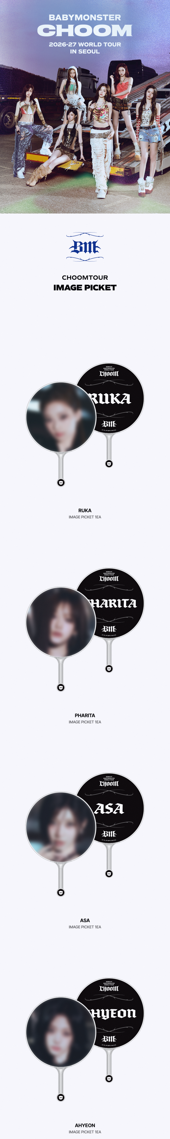BABYMONSTER WORLD TOUR [DANCE (CHOOM)] IN SEOUL OFFICIAL MD IMAGE PICKET