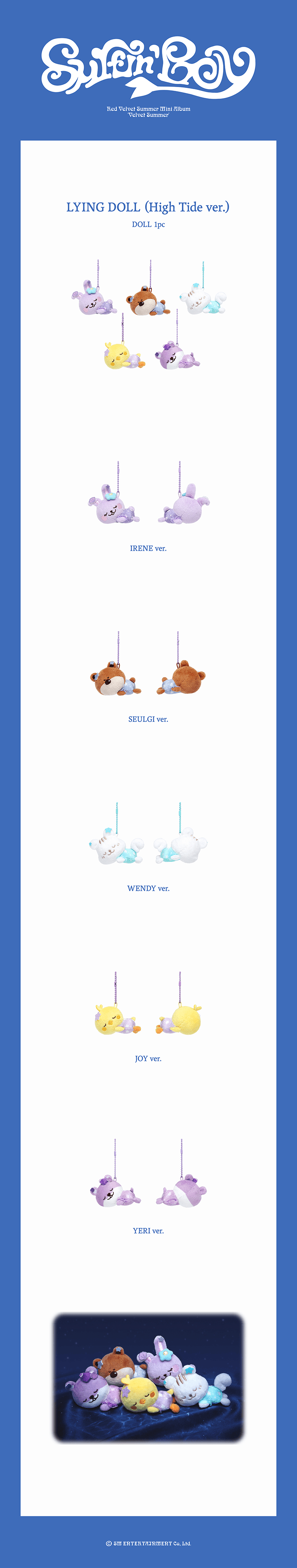 [PREORDER 15/8 CLOSED] RED VELVET [Velvet Summer] Official Merch LYING DOLL (High Tide ver.)