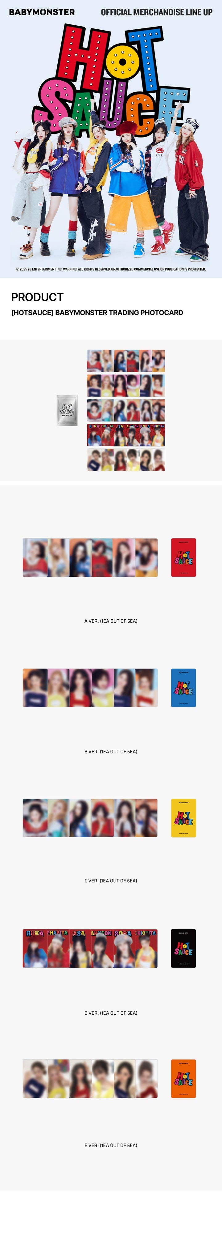 BABYMONSTER <HOT SAUCE> TRADING CARD