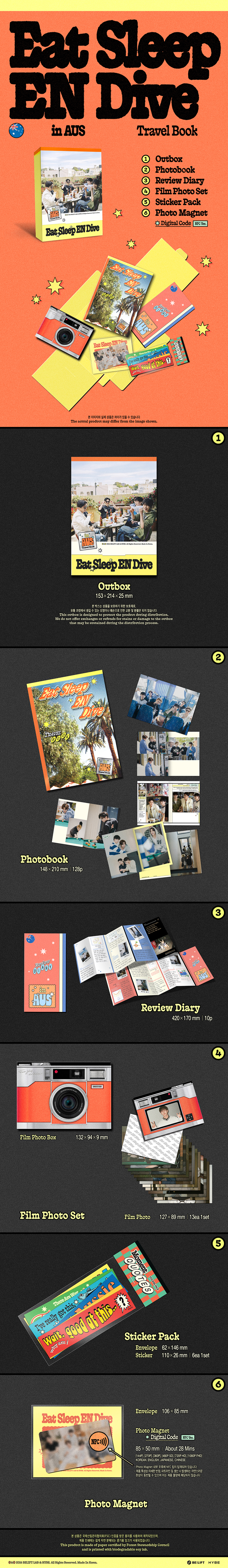 [PREORDER] ENHYPEN <Eat Sleep EN Dive in AUS> TRAVEL BOOK