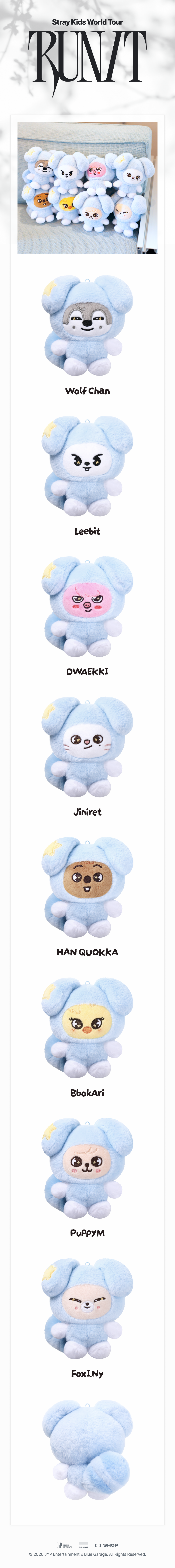 [PREORDER OFFLINE PROXY] STRAY KIDS <RUN IT> SKZOO PLUSH in STAY (28 POINTS)