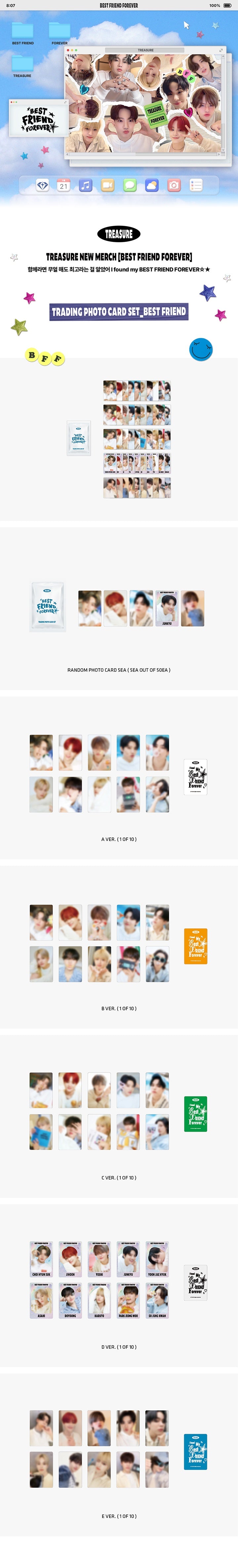 TREASURE <BFF> TRADING CARD BEST FRIEND VER