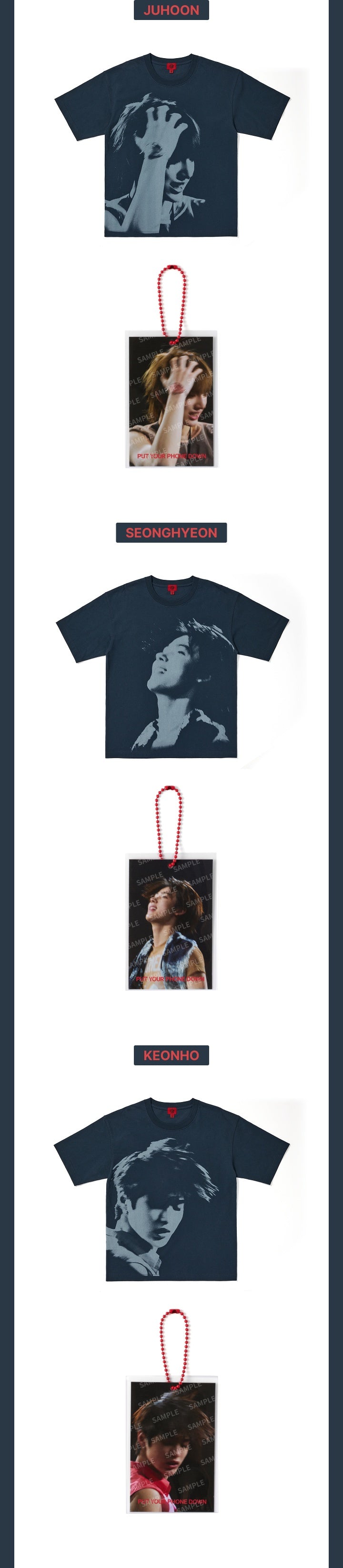 [PREORDER] CORTIS <PUT YOUR PHONE DOWN> OFFICIAL MERCH Photo T-Shirt (Navy)