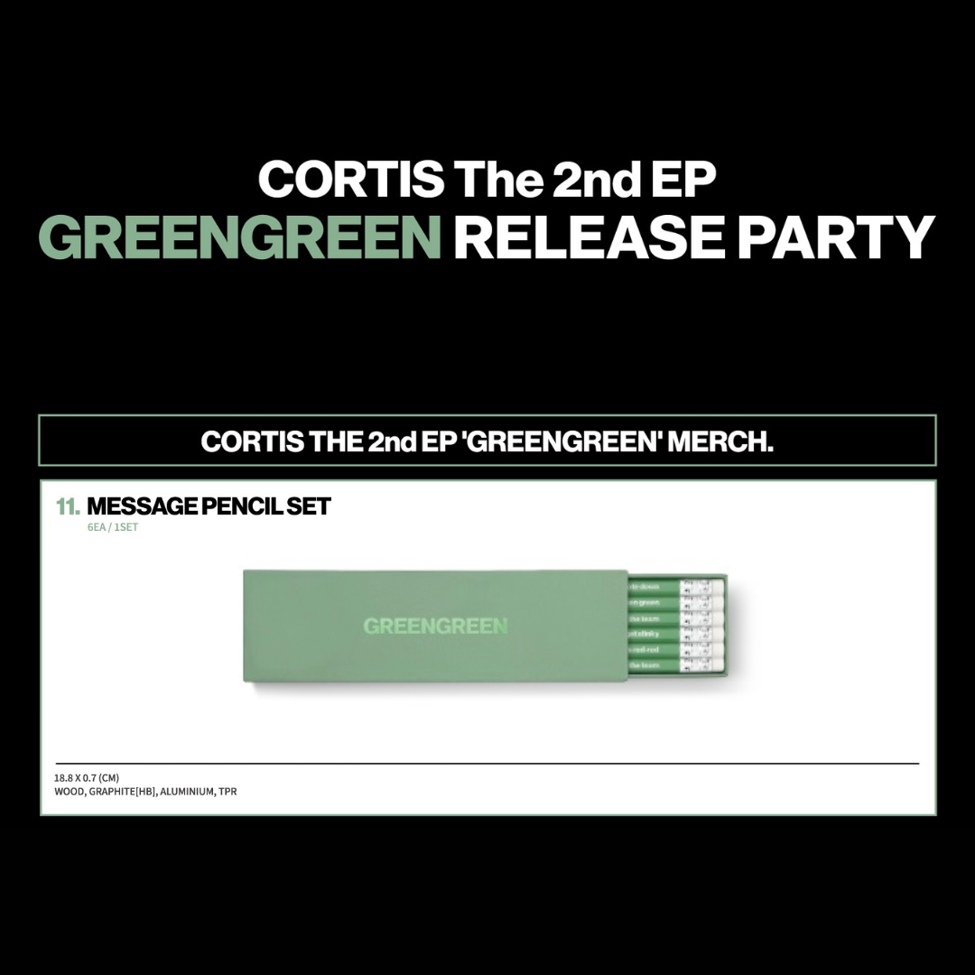 [OFFLINE PROXY 8/5 CLOSE] CORTIS <GREENGREEN> POP UP MD MESSAGE PENCIL SET
