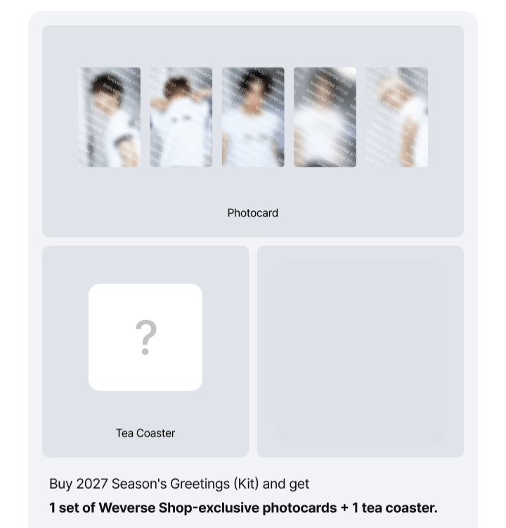 WayV [THE W.W.W Society] 2027 SEASON’S GREETING WEVERSE SHOP POB
