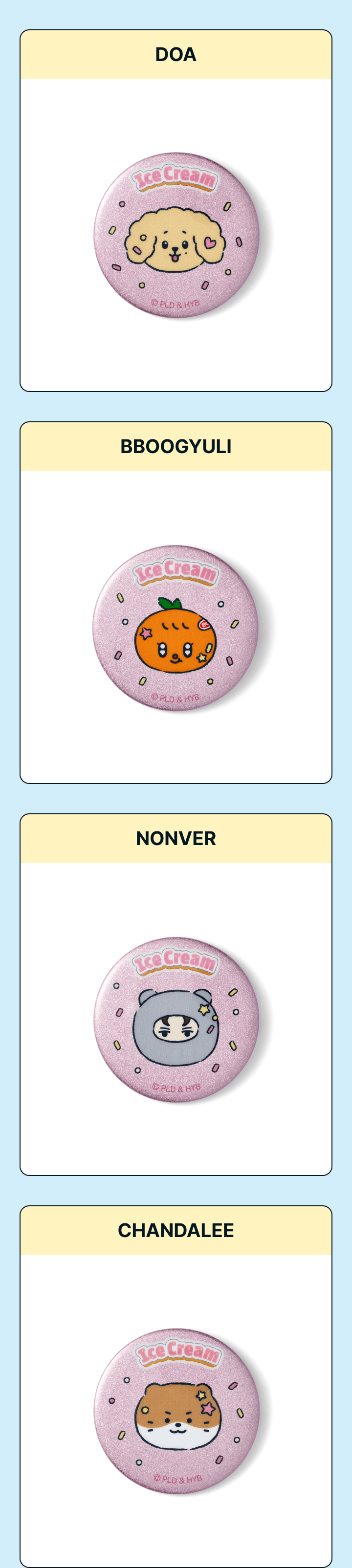 SEVENTEEN <Ice Cream with MINITEEN> Official Merch LUCKY DRAW (RANDOM CAN BADGE)