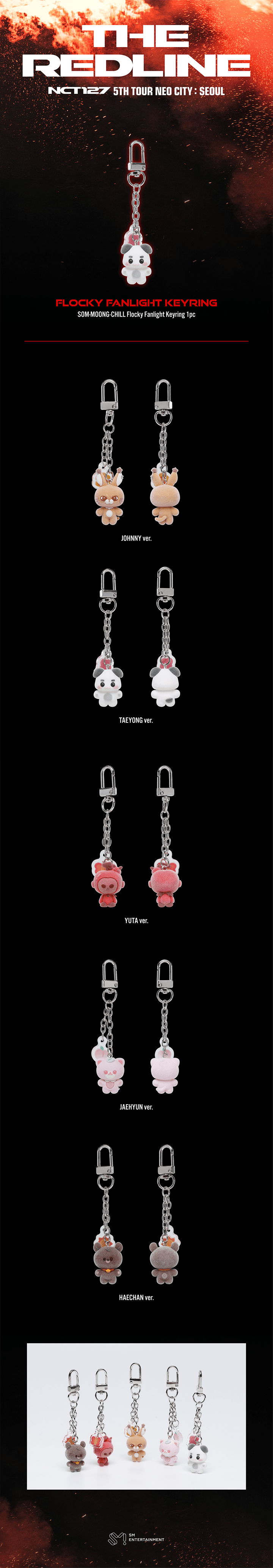 [PREORDER 21/9 CLOSED] NCT 127 [NEO CITY SEOUL: THE REDLINE] SOM-MOONG-CHILL FLOCKY FANLIGHT KEYRING