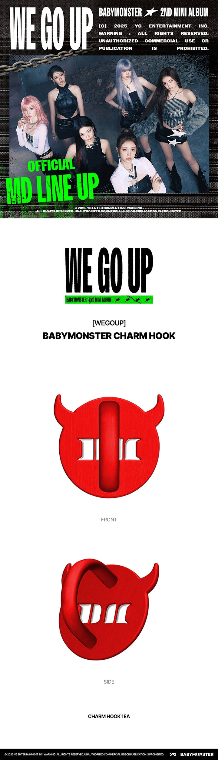 [PREORDER] BABYMONSTER <WE GO UP> OFFICIAL MERCHANDISE CHARM HOOK