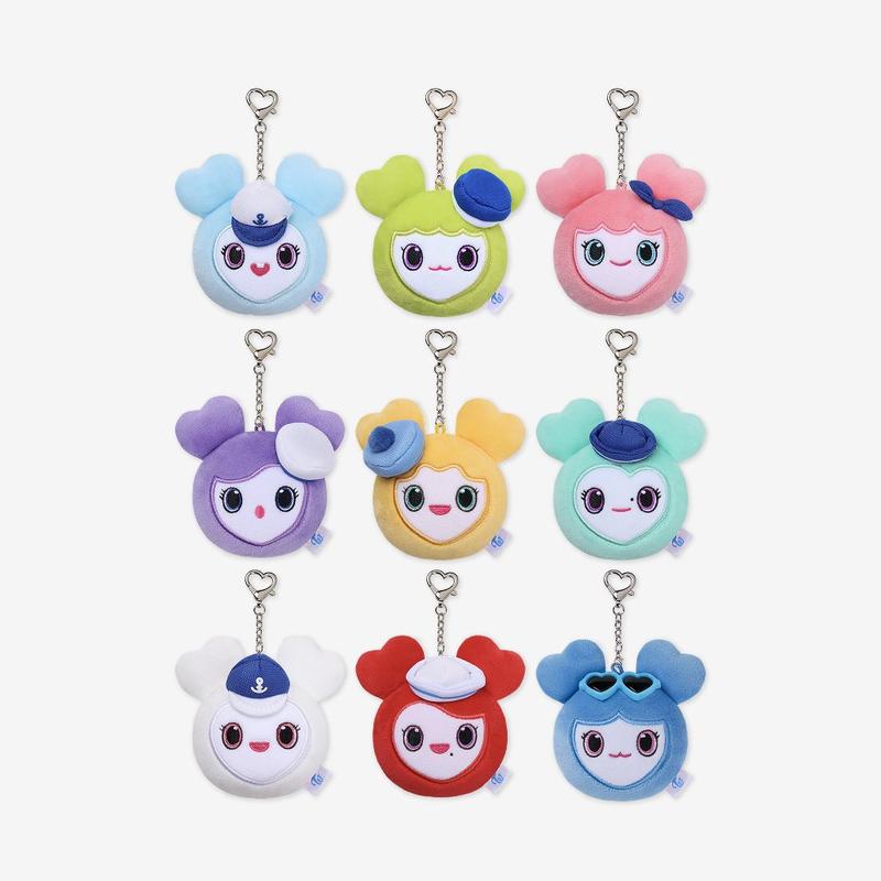 TWICE <THIS IS FOR> WORLD TOUR FINALE LOVELY FACE KEYRING MARINE Ver. (18 POINTS)