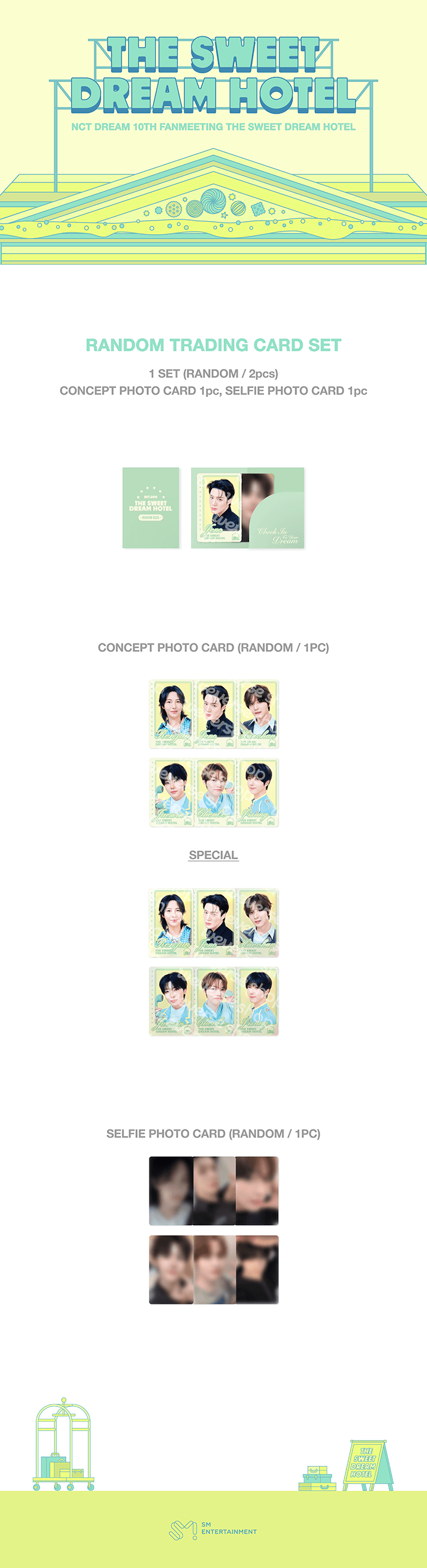 [PREORDER 26/8 CLOSED] NCT DREAM 10TH ANNIVERSARY PARTY [THE SWEET DREAM HOTEL] Official Merch TRADING CARD