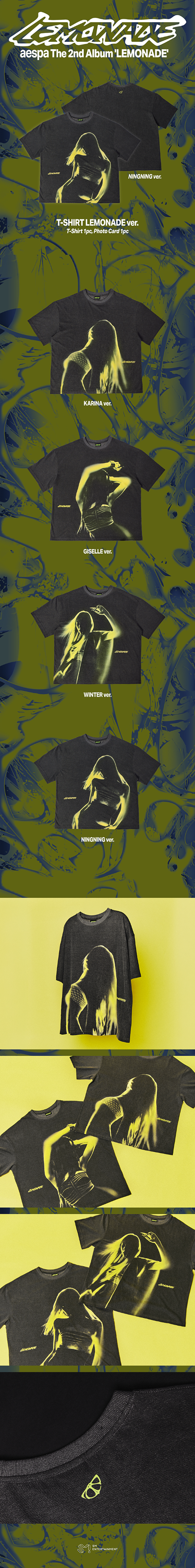 [PREORDER 13/6 CLOSE] AESPA <MAKE IT LEMONADE> OFFICIAL MD T-SHIRT LEMONADE ver.