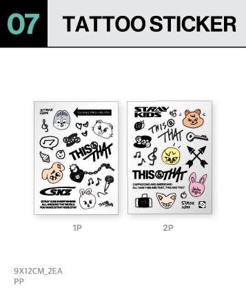 [PREORDER OFFLINE PROXY] STRAY KIDS <THIS & THAT> POP-UP STORE TATTOO STICKER (10 POINTS)