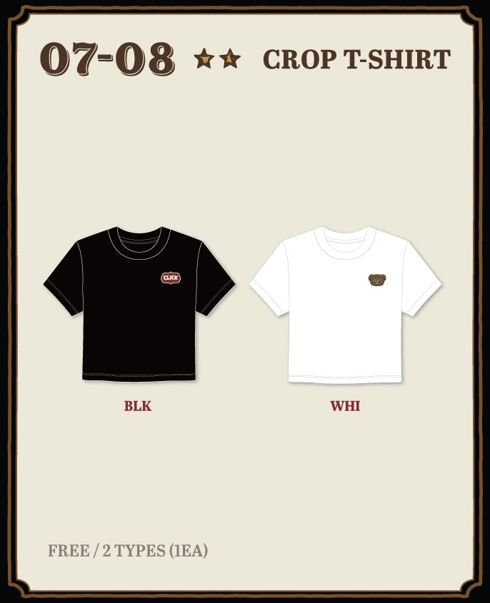 [OFFLINE PROXY] JISOO [CLICK in SEOUL] POP-UP CROP T-SHIRT
