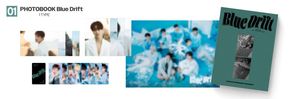[PREORDER 30/9 CLOSED] ATEEZ [8th Anniversary Exhibition : BLUE DRIFT] OFFICIAL MD PHOTOBOOK Blue Drift