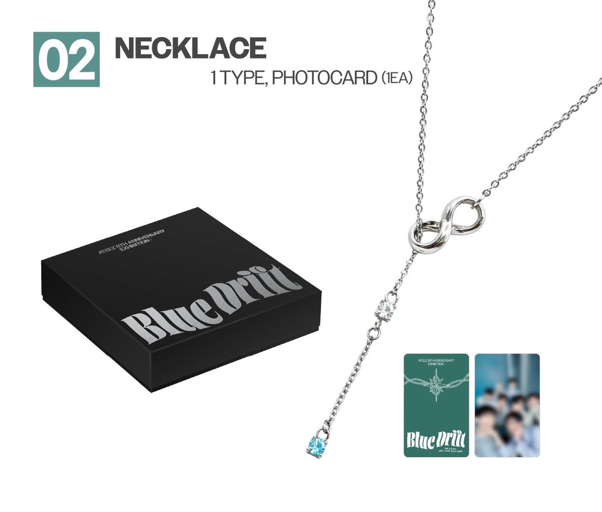 [PREORDER 30/9 CLOSED] ATEEZ [8th Anniversary Exhibition : BLUE DRIFT] OFFICIAL MD NECKLACE