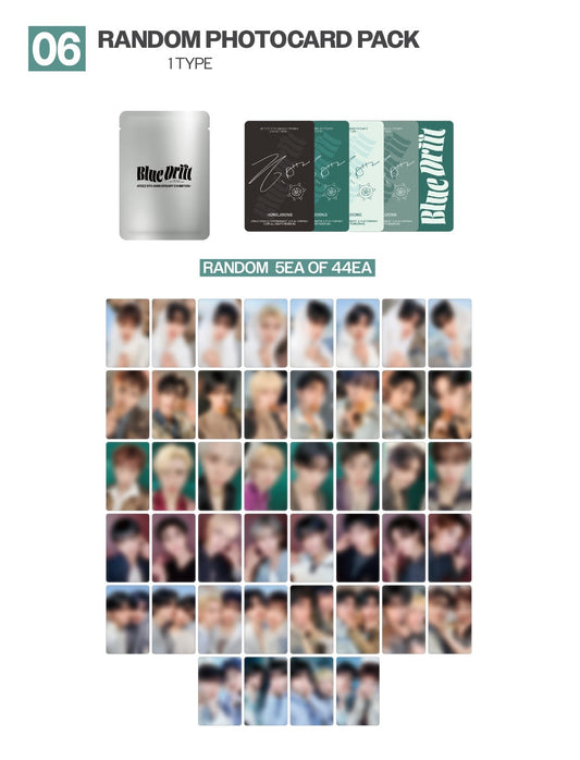 [PREORDER 30/9 CLOSED] ATEEZ [8th Anniversary Exhibition : BLUE DRIFT] OFFICIAL MD RANDOM PHOTOCARD PACK