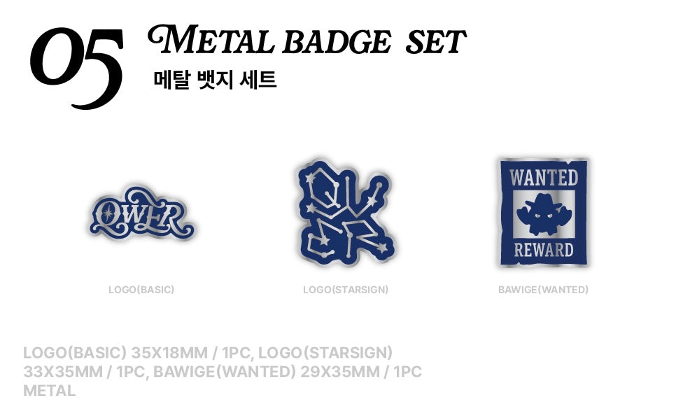 [OFFLINE PROXY 17/10 CLOSED] QWER [THE STARSIGN] 3RD ANNIVERSARY POP-UP STORE METAL BADGE SET