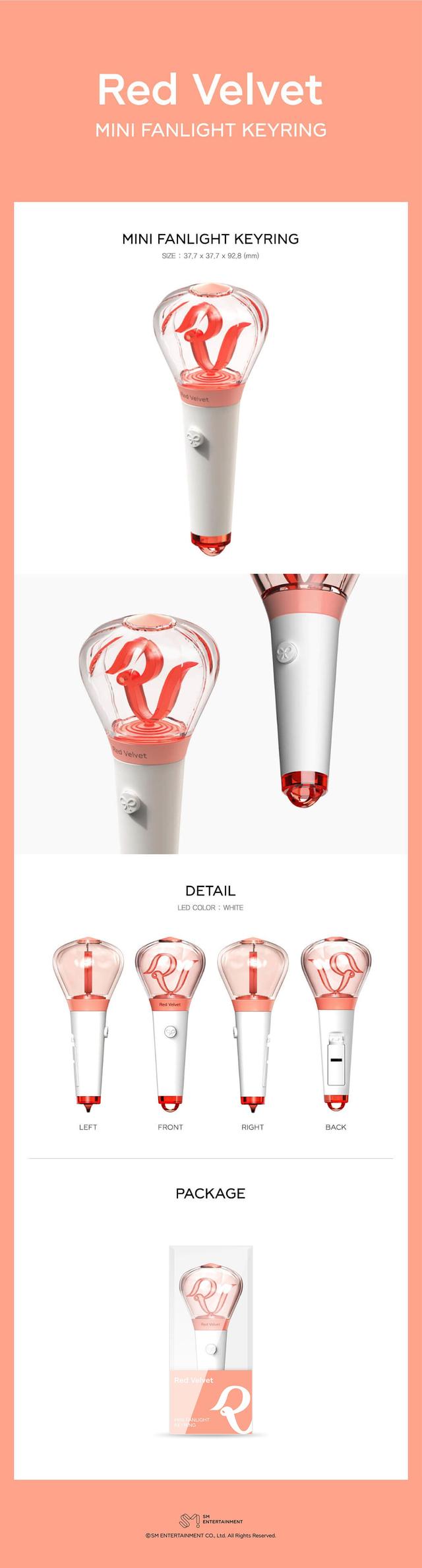 [PREORDER] RED VELVET MINI FANLIGHT KEYRING