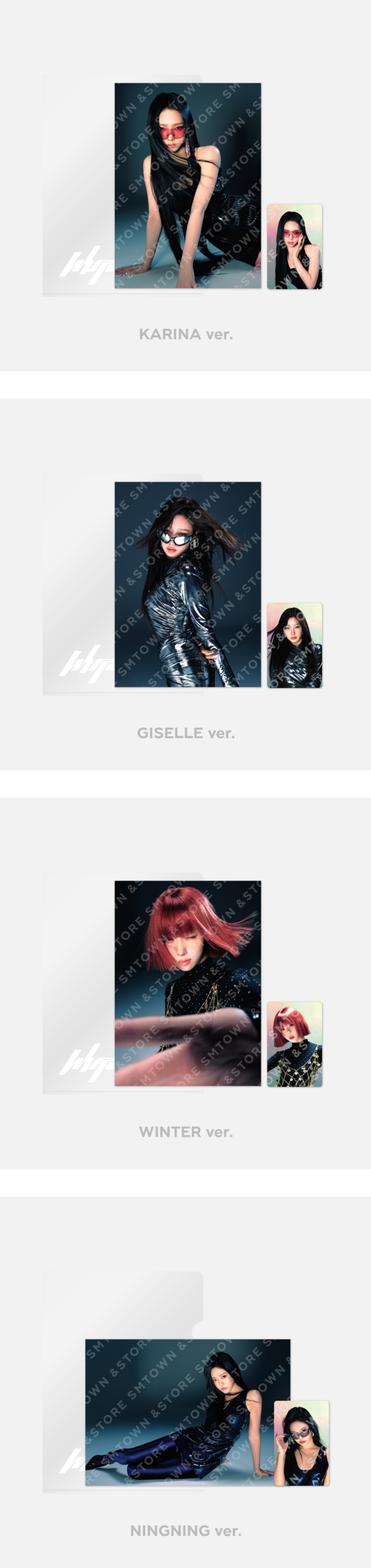 AESPA <WHIPLASH> OFFICIAL MD POSTCARD + HOLOGRAM PHOTO CARD SET