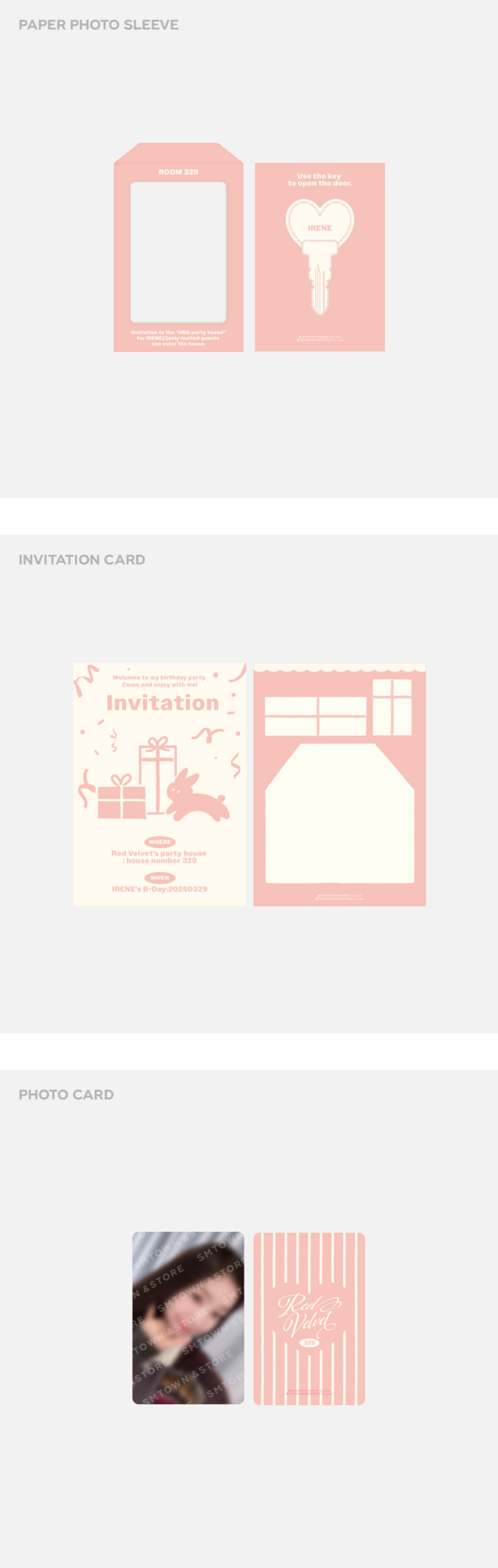 IRENE <ARTIST BIRTHDAY PARTY CARD>