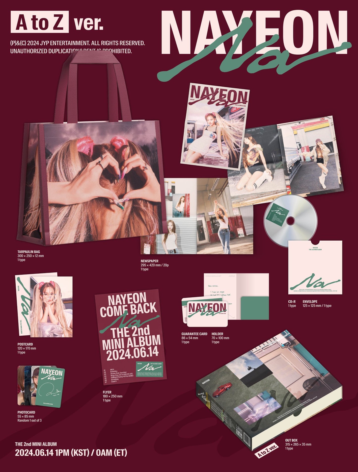 [PREORDER] NAYEON <NA> 2nd MINI ALBUM (Limited Edition A to Z ver.)