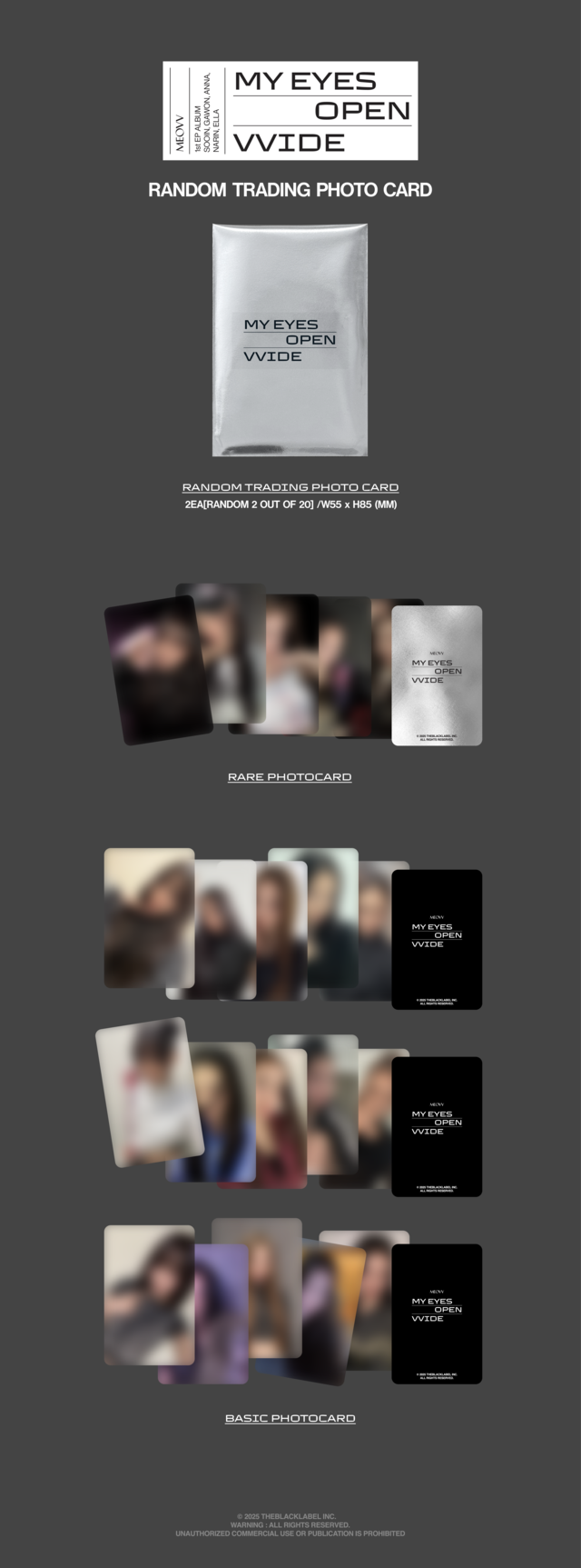 MEOVV <MY EYES OPEN VVIDE> OFFICIAL MD RANDOM TRADING CARD
