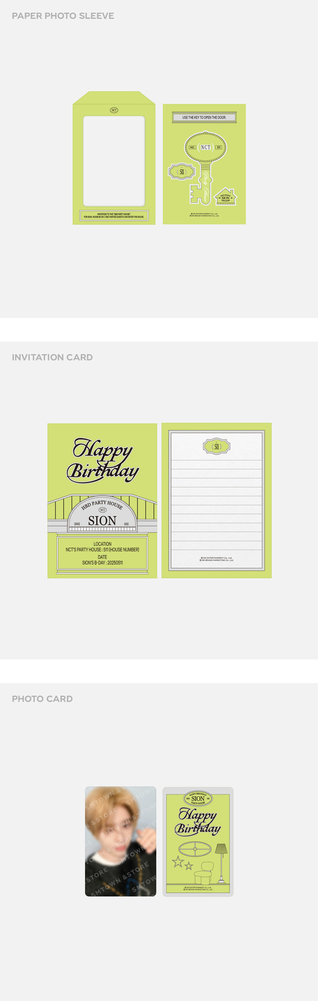 SION <ARTIST BIRTHDAY PARTY CARD>