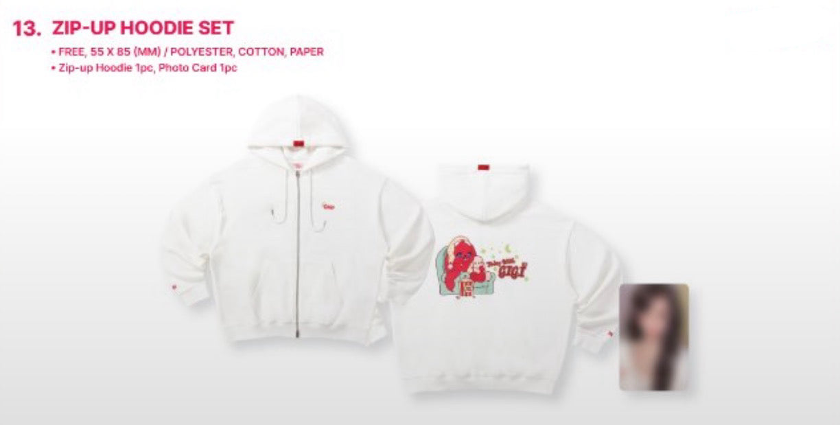 [OFFLINE PROXY 3/10 CLOSED] YUQI CHARACTER POP-UP [TODAY WITH GIGI] ZIP-UP HOODIE SET