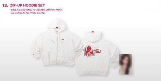 [OFFLINE PROXY 3/10 CLOSED] YUQI CHARACTER POP-UP [TODAY WITH GIGI] ZIP-UP HOODIE SET