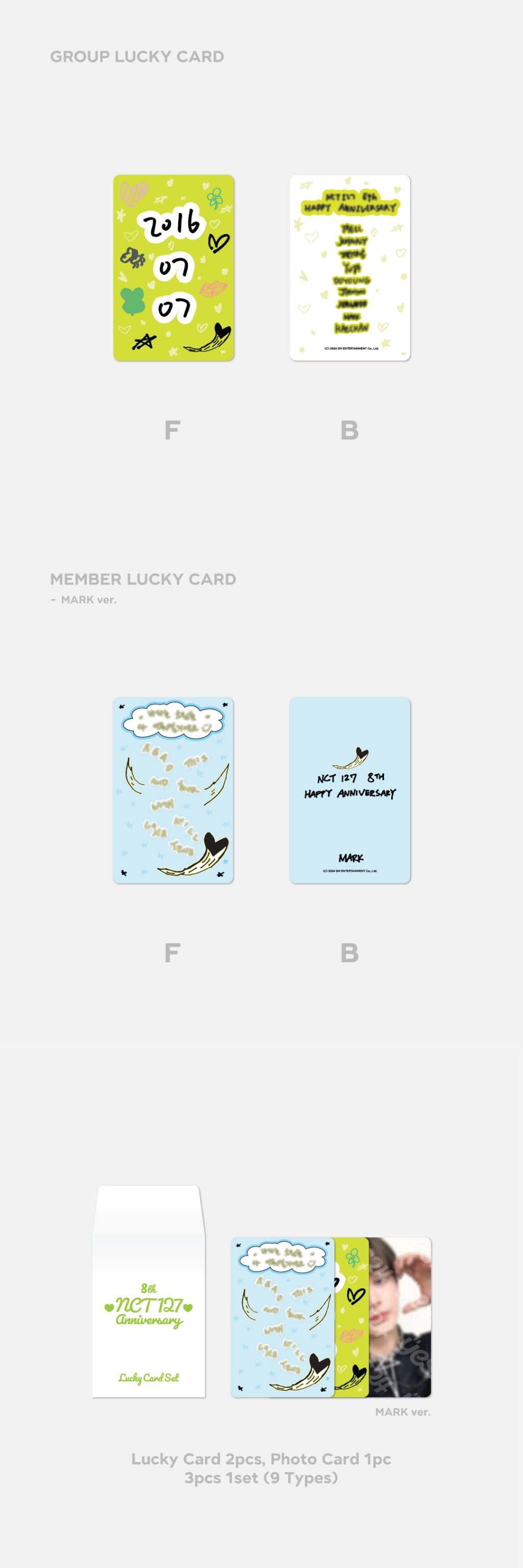 NCT 127 <8TH ANNIVERSARY> LUCKY CARD SET