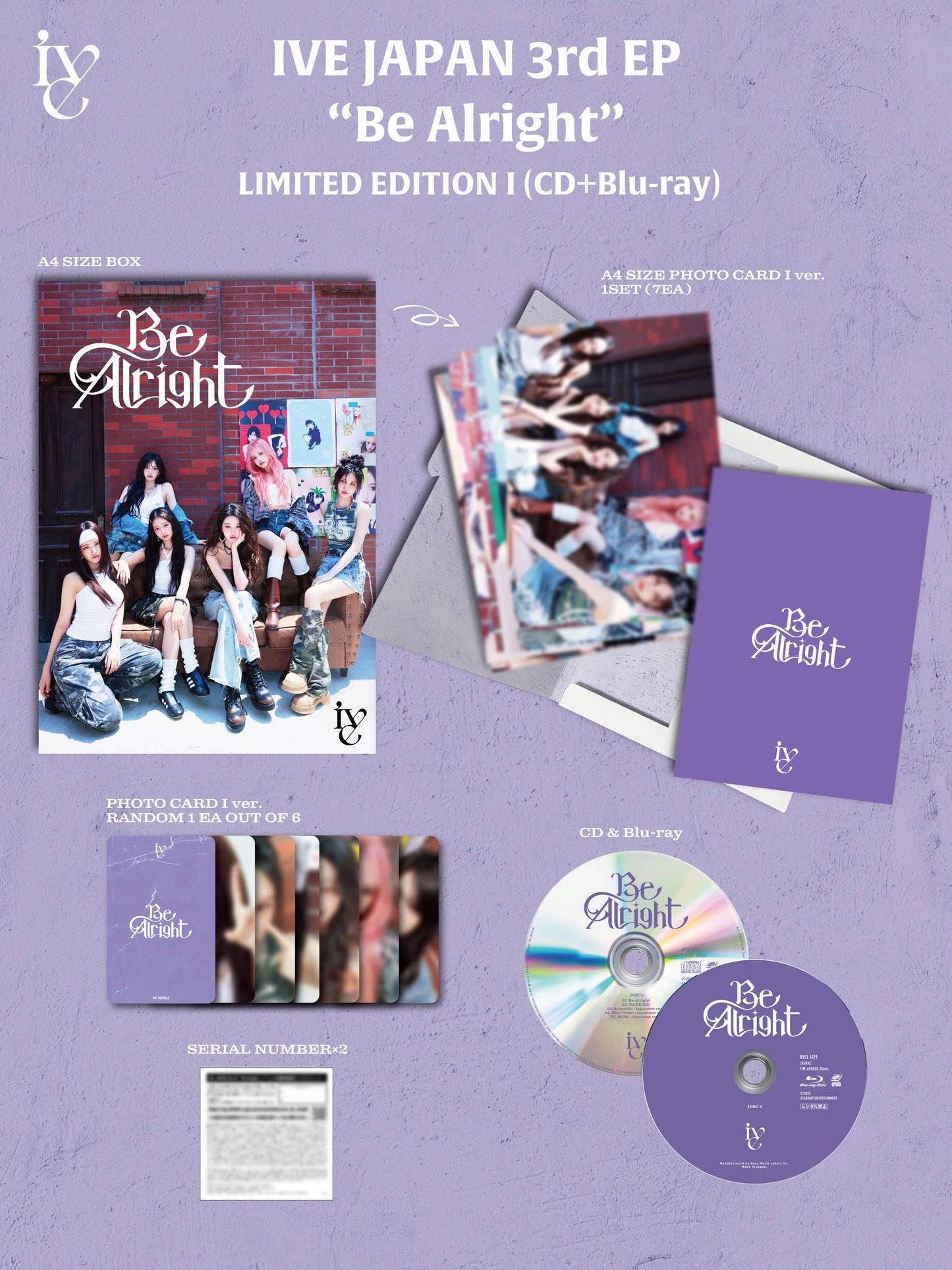 [PREORDER] IVE <BE ALRIGHT> JAPAN 3RD EP LIMITED I