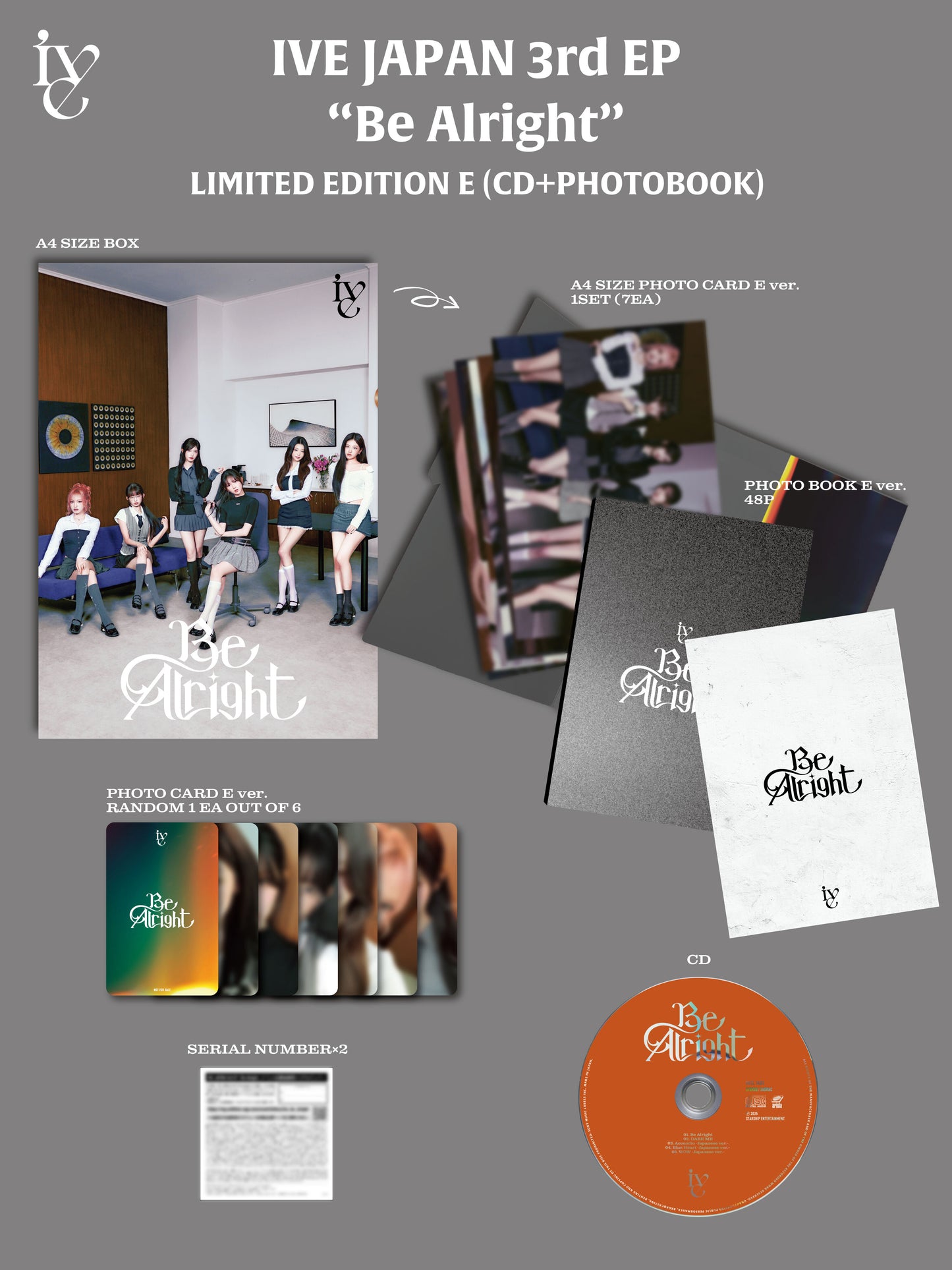 [PREORDER] IVE <BE ALRIGHT> JAPAN 3RD EP LIMITED E