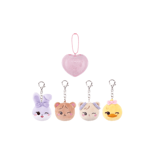 BLACKPINK <DEADLINE> CHARACTER PLUSH FACE KEYRING + CASE