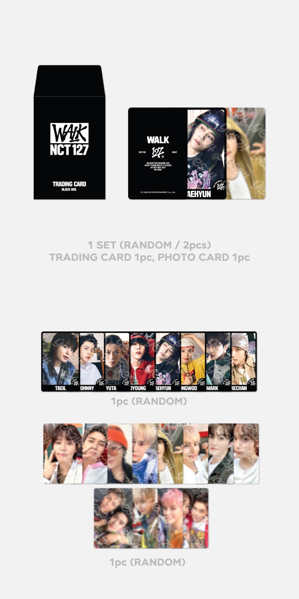 NCT 127 <WALK : ON THE BEAT> RANDOM TRADING CARD SET A (BLACK)