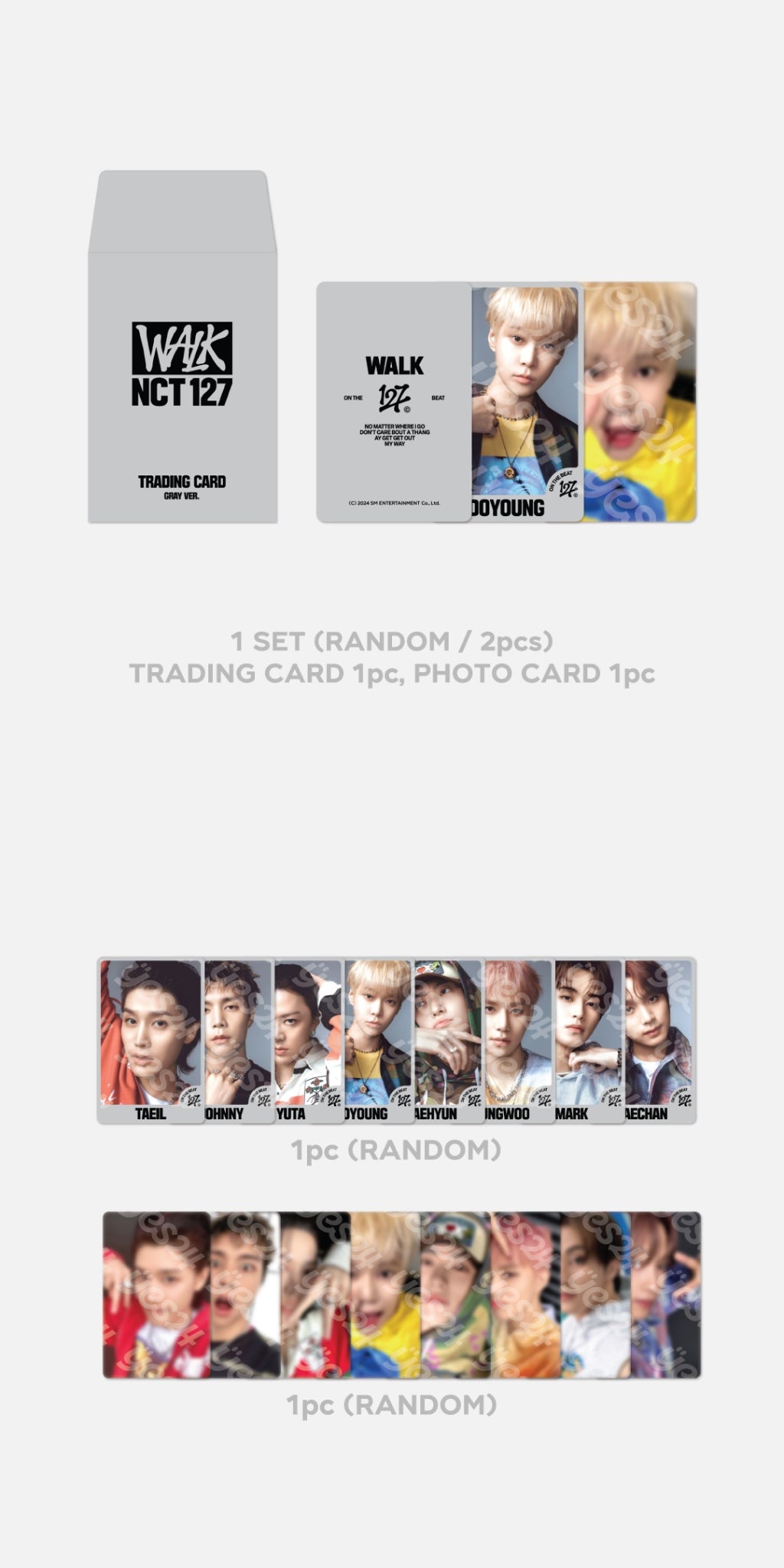 NCT 127 <WALK : ON THE BEAT> RANDOM TRADING CARD SET B (GRAY)