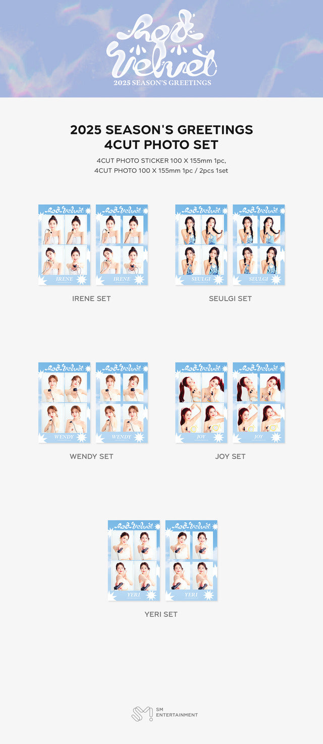 RED VELVET <2025 SM ARTIST SEASON’S GREETINGS> 4CUT PHOTO SET