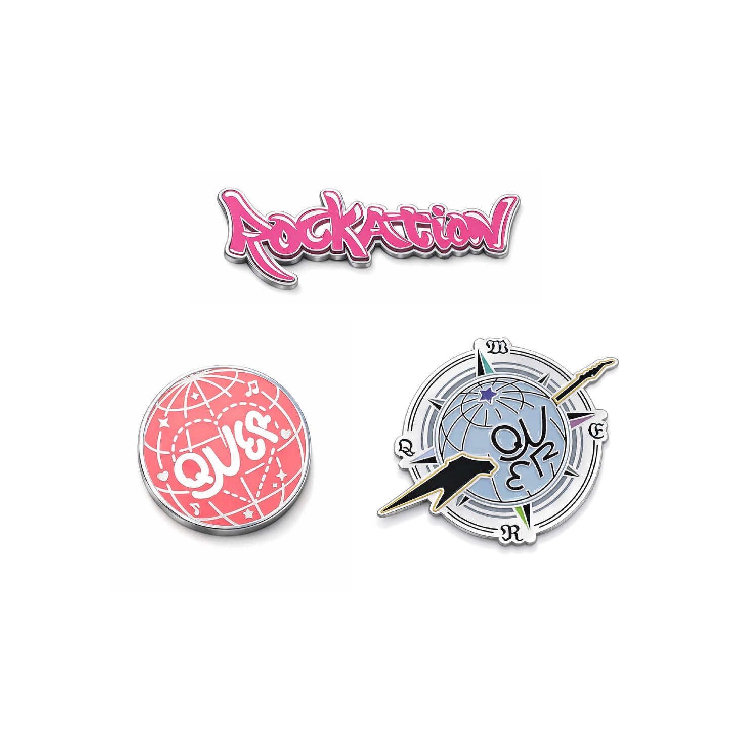 [PREORDER 29/3 CLOSED] QWER <ROCKATION : HOMECOMING> METAL BADGE SET