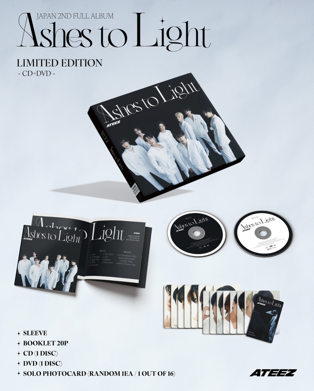 【预购】ATEEZ<ashes to light>日本限量版第二张完整专辑</ashes>