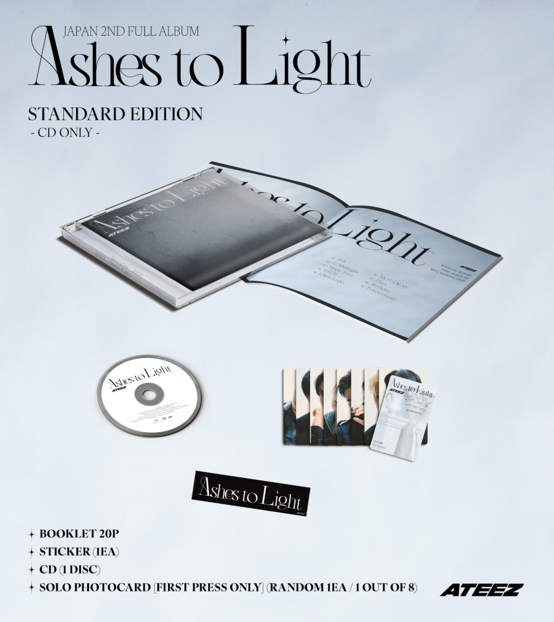 【预购】ATEEZ<ashes to light>标准版日本第二张完整专辑</ashes>