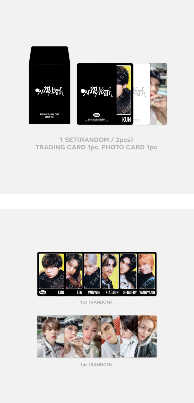 WAYV <ON MY YOUTH> RANDOM TRADING CARD BLACK VER