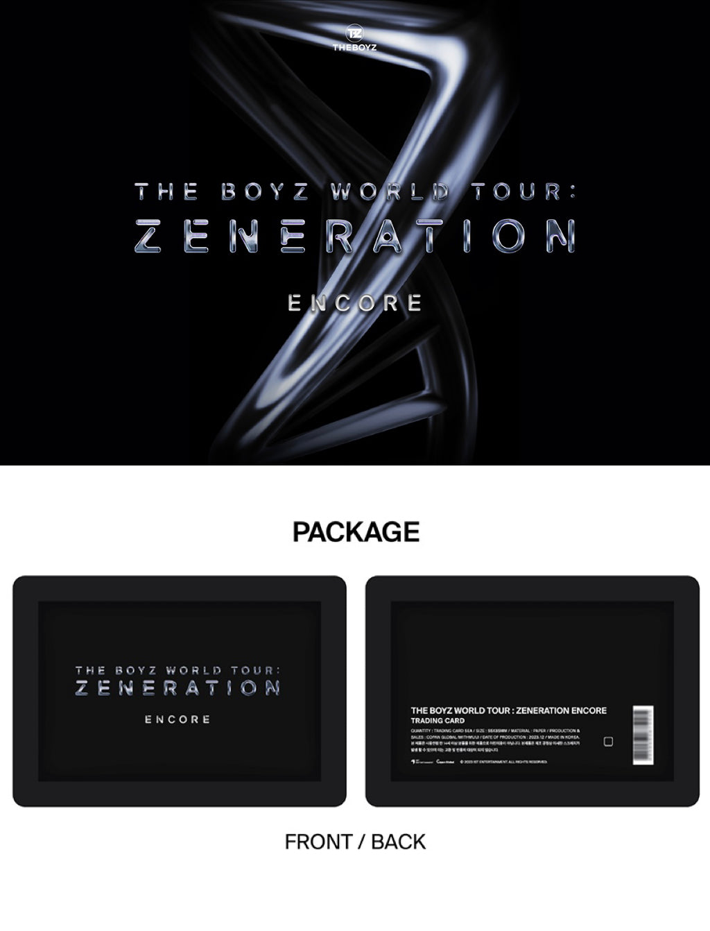 THE BOYZ <2ND WORLD TOUR : ZENERATION – ENCORE> TRADING CARD